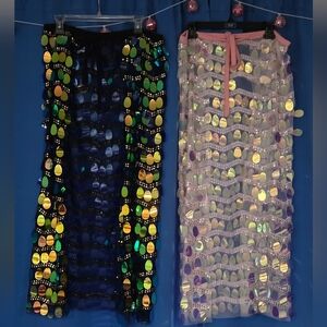 Two (2) Belly Dance Belts / Skirts New